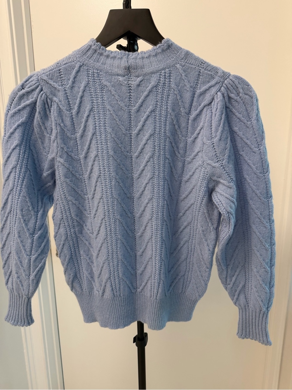 Joie Pale Blue Cable Knit Crewneck Sweater - Picture 4 of 4